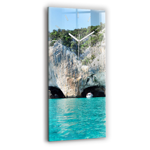 Reloj de cristal vertical Cueva submarina - espejomat.es