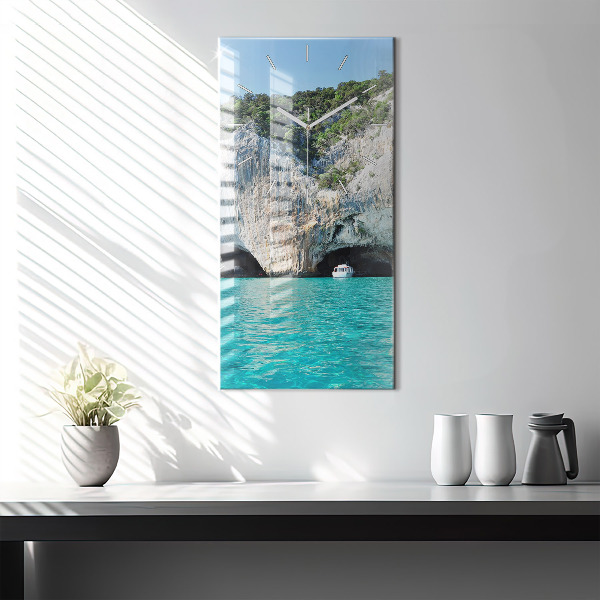 Reloj de cristal vertical Cueva submarina - espejomat.es