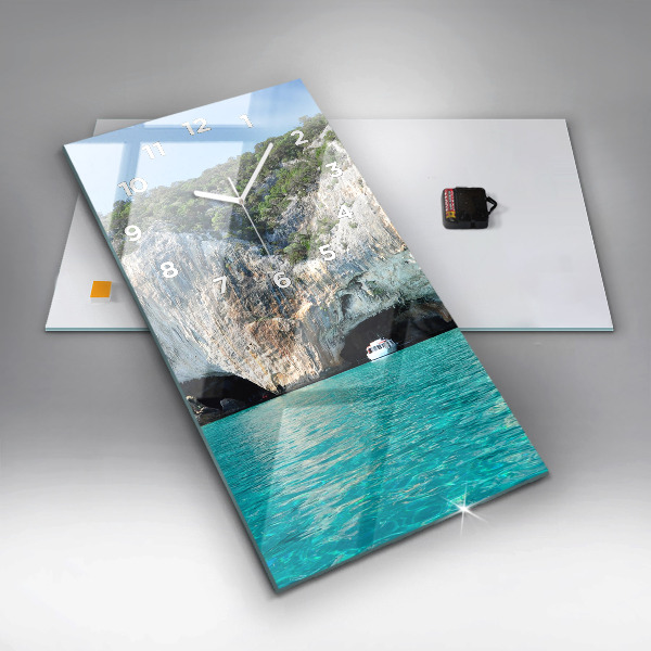 Reloj de cristal vertical Cueva submarina - espejomat.es