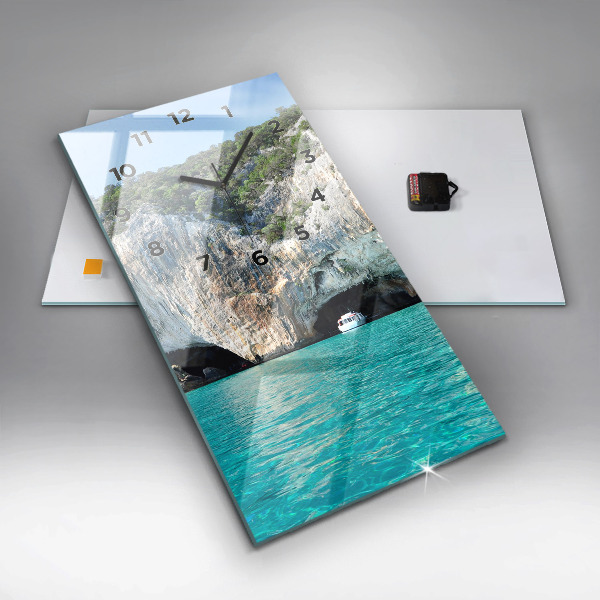 Reloj de cristal vertical Cueva submarina - espejomat.es
