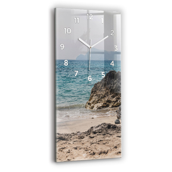Reloj vertical Vista del mar Mediterráneo - espejomat.es
