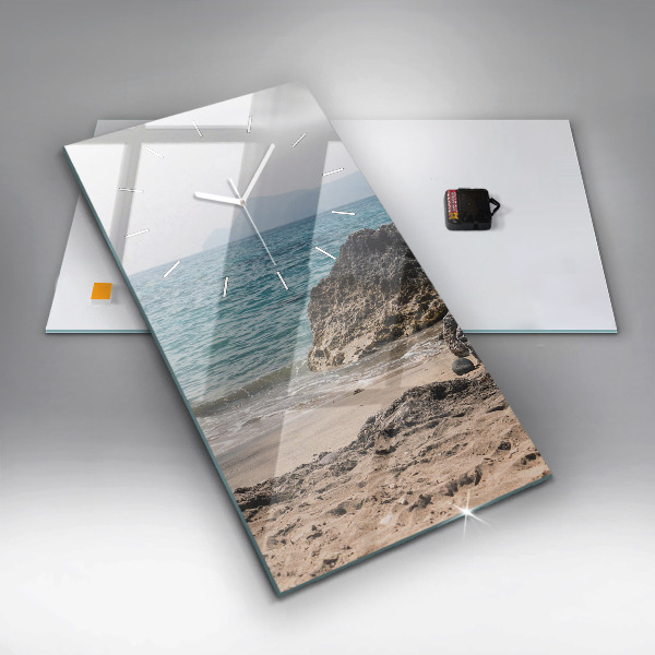 Reloj vertical Vista del mar Mediterráneo - espejomat.es