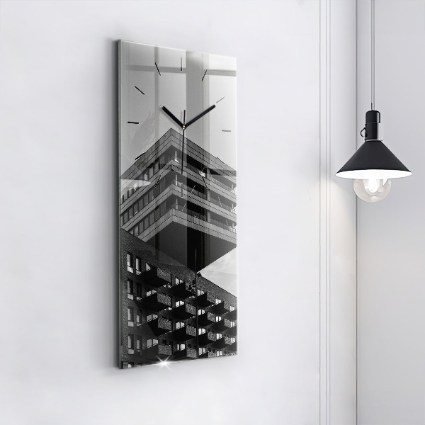 Reloj de vidrio vertical Arquitectura en Amsterdam - espejomat.es