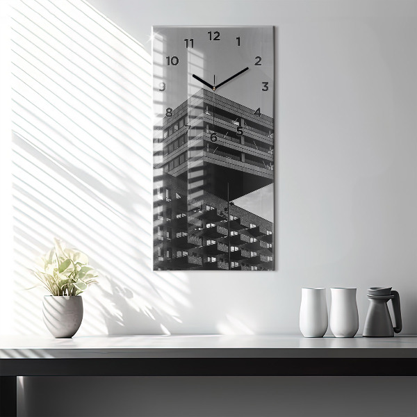 Reloj de vidrio vertical Arquitectura en Amsterdam - espejomat.es