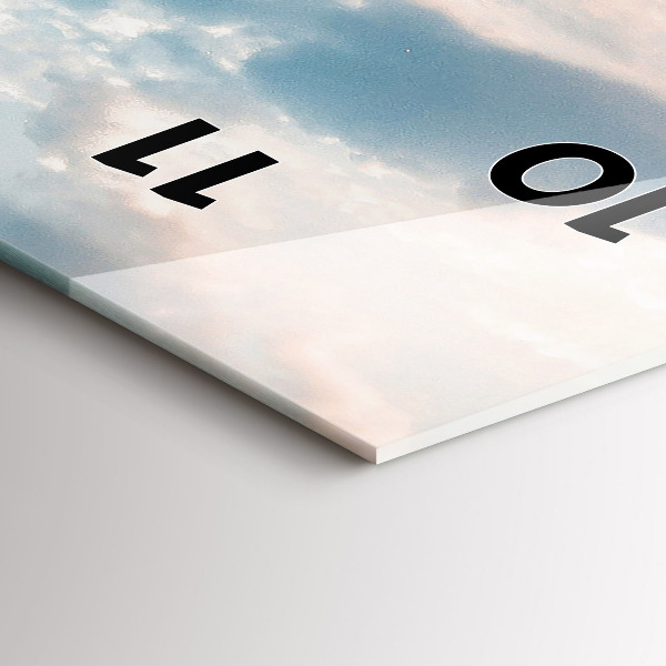 Reloj de vidrio vertical Isla en Croacia - espejomat.es