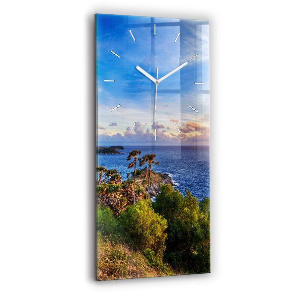 Reloj de vidrio vertical Phuket en Tailandia - espejomat.es