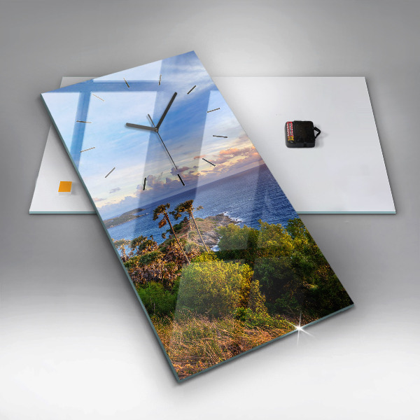 Reloj de vidrio vertical Phuket en Tailandia - espejomat.es