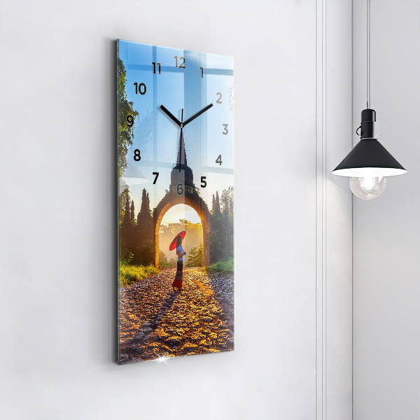 Reloj de vidrio vertical Parque Surat Thani Tailandia - espejomat.es