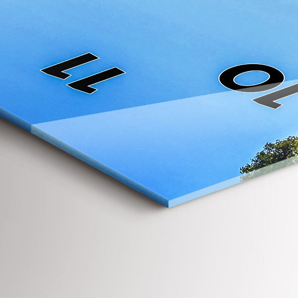 Reloj de vidrio vertical Parque Surat Thani Tailandia - espejomat.es