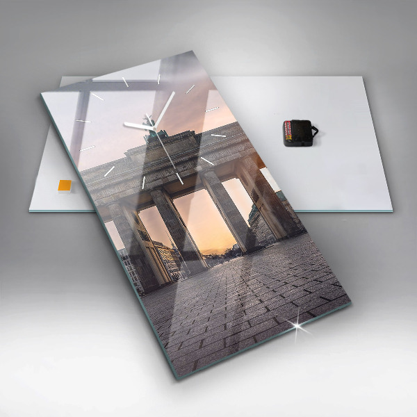 Reloj de vidrio vertical Puerta de Brandemburgo - espejomat.es