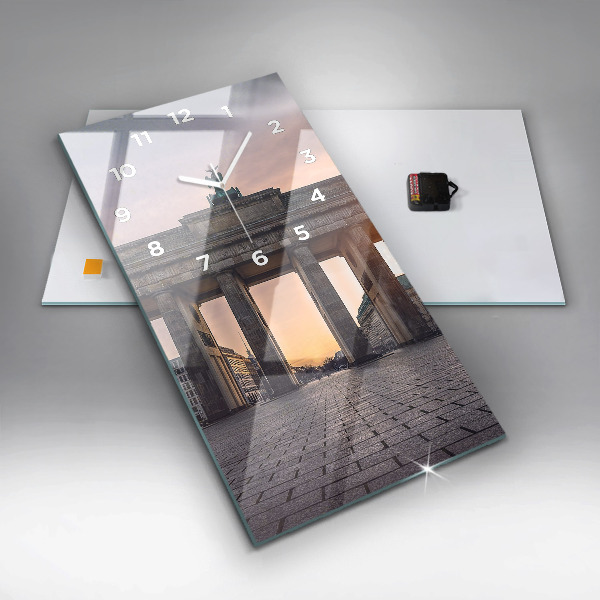Reloj de vidrio vertical Puerta de Brandemburgo - espejomat.es