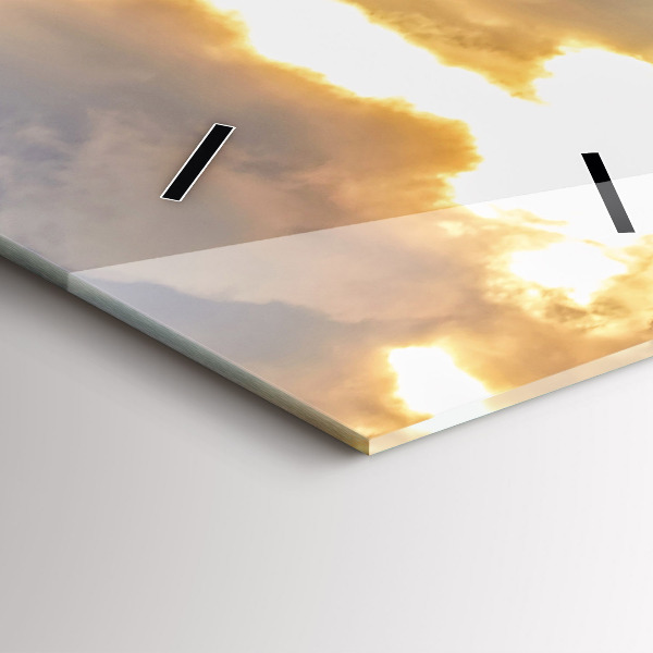 Reloj de cristal vertical Paisaje con bosques - espejomat.es