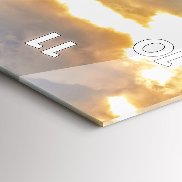 Reloj de cristal vertical Paisaje con bosques - espejomat.es