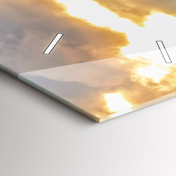 Reloj de cristal vertical Paisaje con bosques - espejomat.es