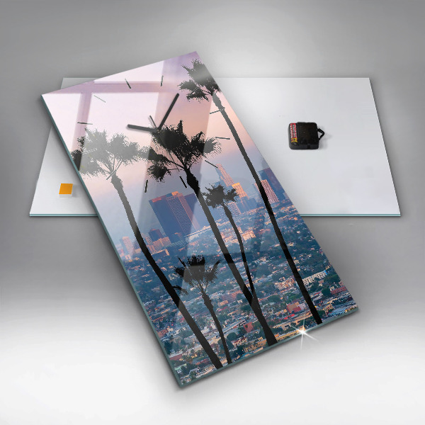 Reloj vertical Puesta de sol en Los Ángeles - espejomat.es