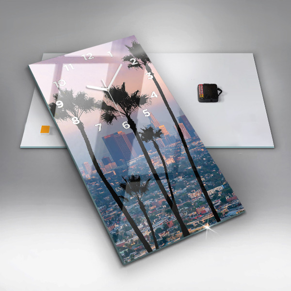 Reloj vertical Puesta de sol en Los Ángeles - espejomat.es