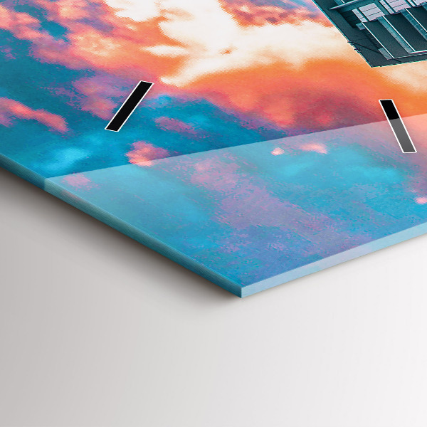 Reloj de cristal vertical Miami, Florida - espejomat.es