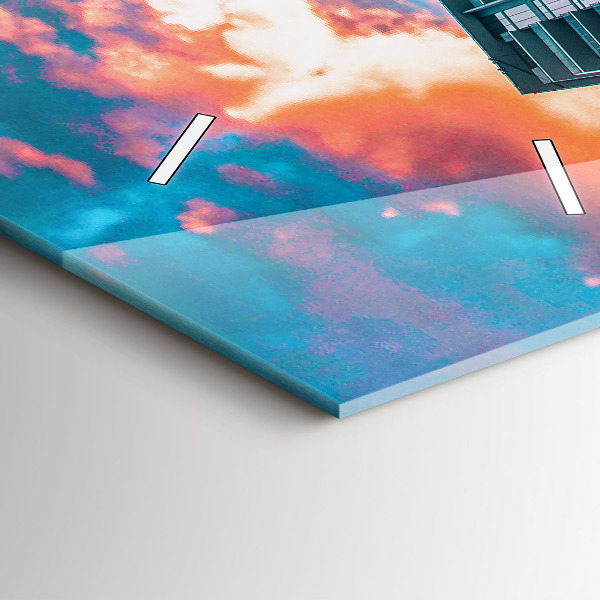 Reloj de cristal vertical Miami, Florida - espejomat.es