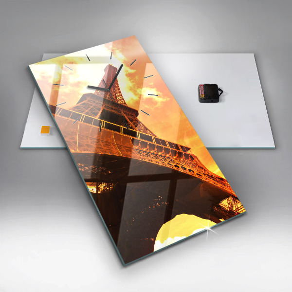 Reloj de vidrio vertical Río Hamburgo Alemania - espejomat.es