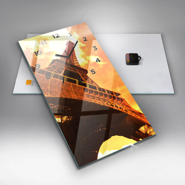 Reloj de vidrio vertical Río Hamburgo Alemania - espejomat.es