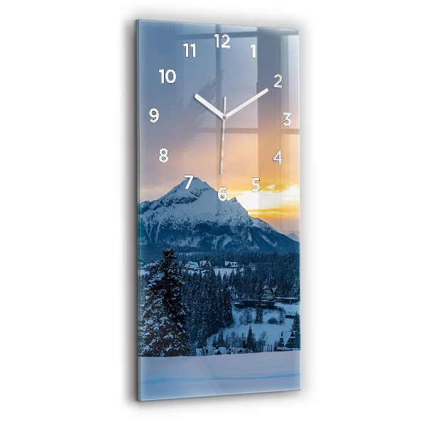 Reloj de vidrio vertical Paisaje de montaña - espejomat.es