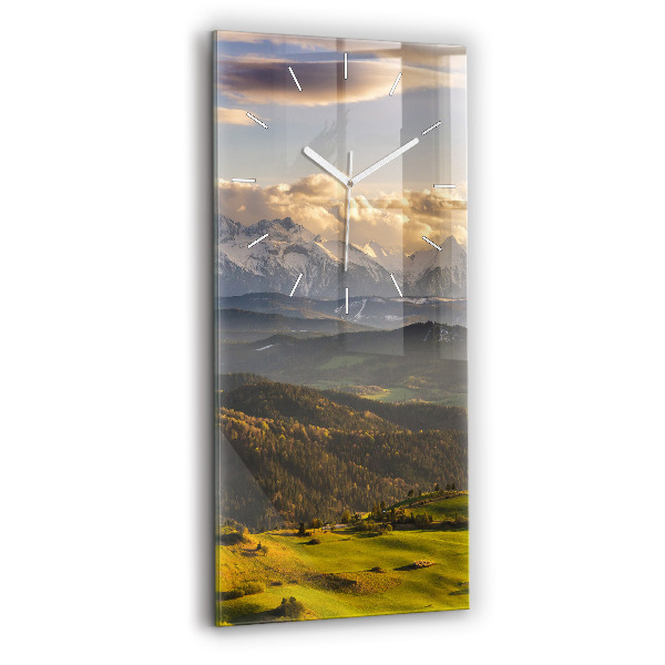 Reloj de vidrio vertical Pieniny - Alto Pico - espejomat.es