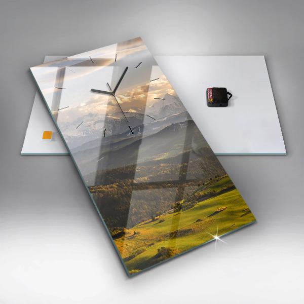 Reloj de vidrio vertical Pieniny - Alto Pico - espejomat.es