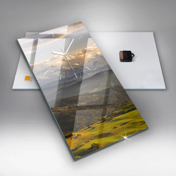 Reloj de vidrio vertical Pieniny - Alto Pico - espejomat.es
