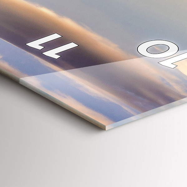 Reloj de vidrio vertical Pieniny - Alto Pico - espejomat.es