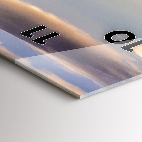 Reloj de vidrio vertical Pieniny - Alto Pico - espejomat.es