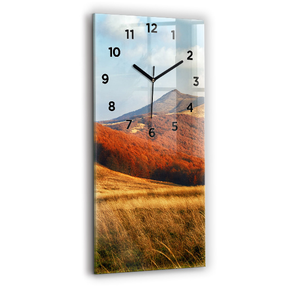 Reloj de vidrio vertical Paisaje de montaña en otoño - espejomat.es