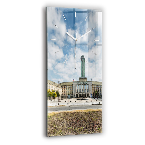 Reloj de cristal vertical Panorama de Ostrava - espejomat.es