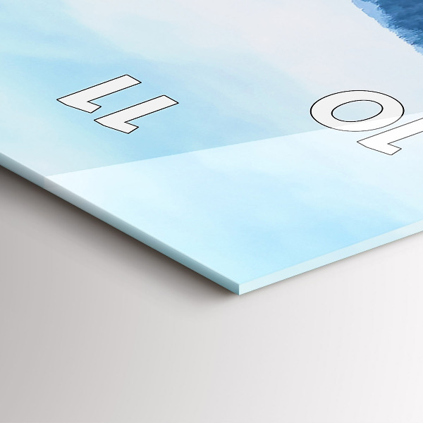 Reloj vertical Panorama de una ciudad en invierno - espejomat.es