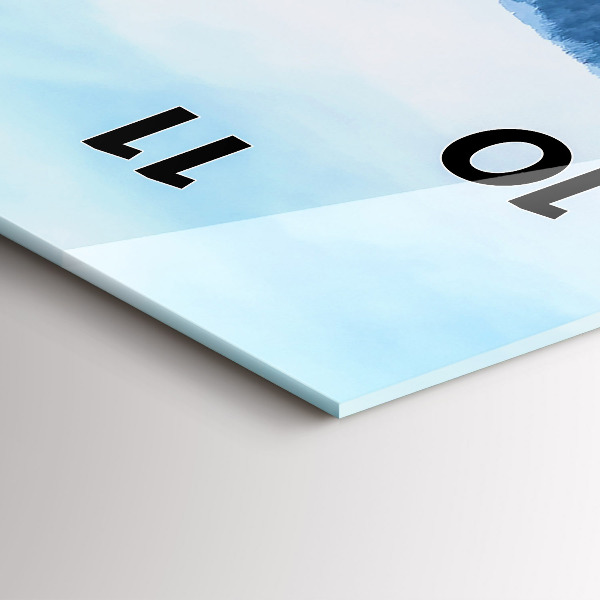 Reloj vertical Panorama de una ciudad en invierno - espejomat.es