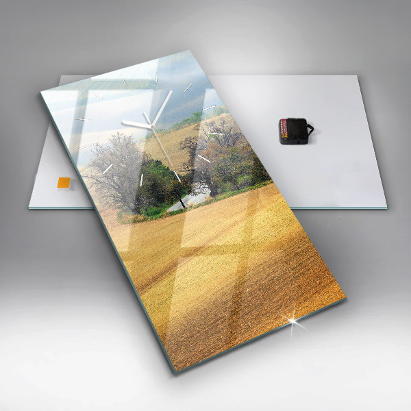 Reloj vertical Paisaje rural de Moravia - espejomat.es