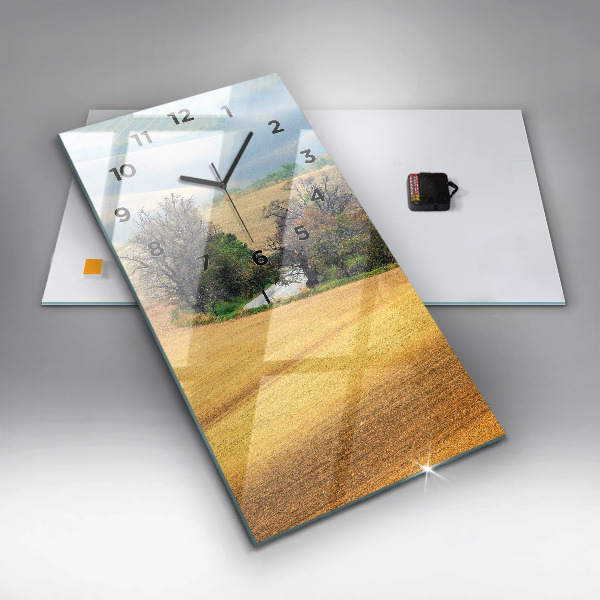 Reloj vertical Paisaje rural de Moravia - espejomat.es
