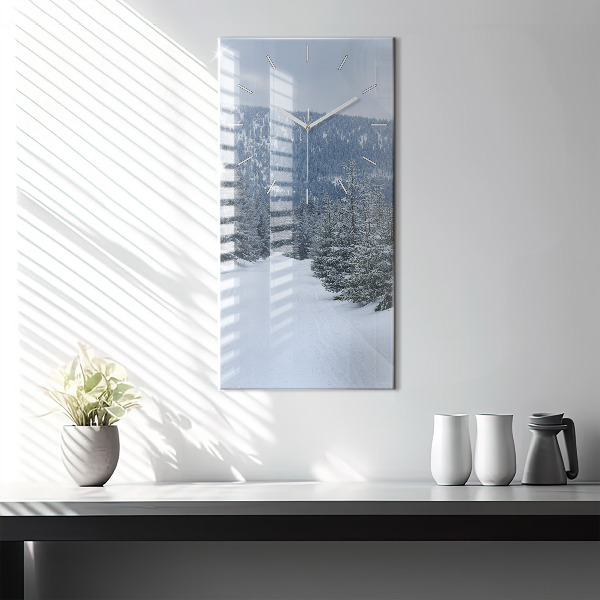 Reloj vertical Montañas gigantes checas en invierno - espejomat.es