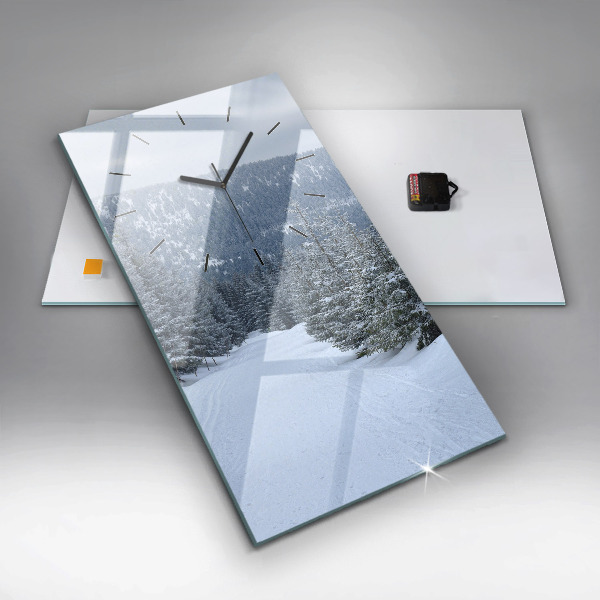 Reloj vertical Montañas gigantes checas en invierno - espejomat.es
