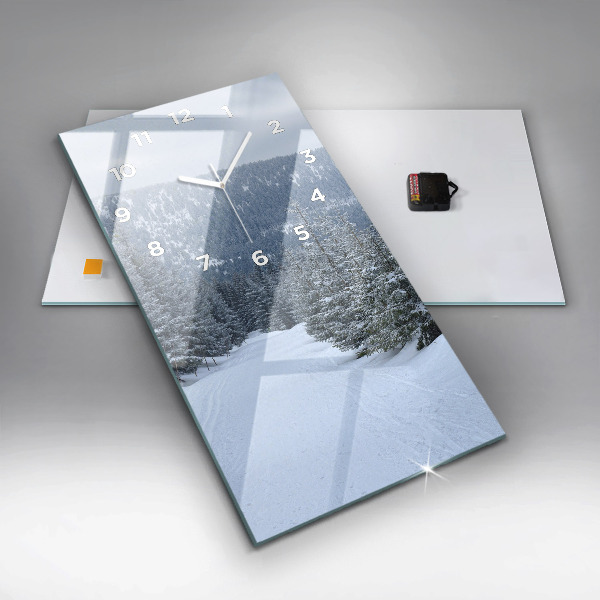 Reloj vertical Montañas gigantes checas en invierno - espejomat.es