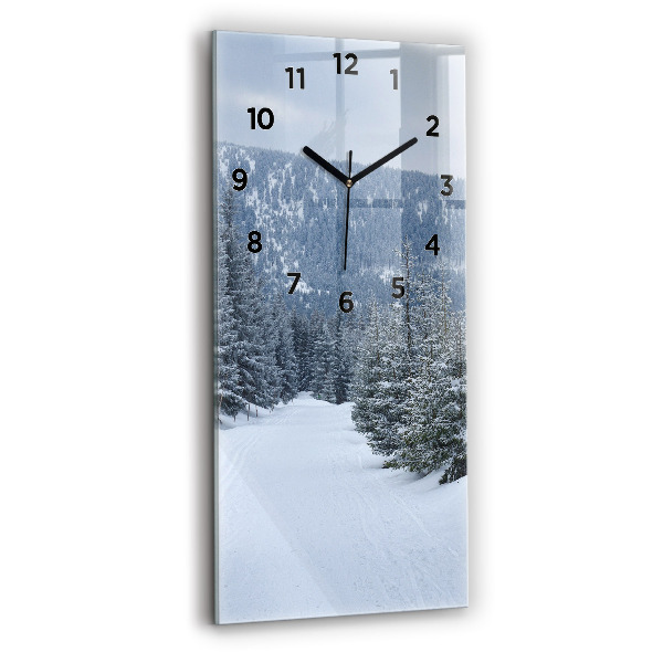 Reloj vertical Montañas gigantes checas en invierno - espejomat.es