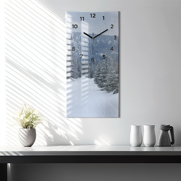 Reloj vertical Montañas gigantes checas en invierno - espejomat.es