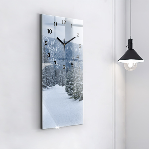 Reloj vertical Montañas gigantes checas en invierno - espejomat.es