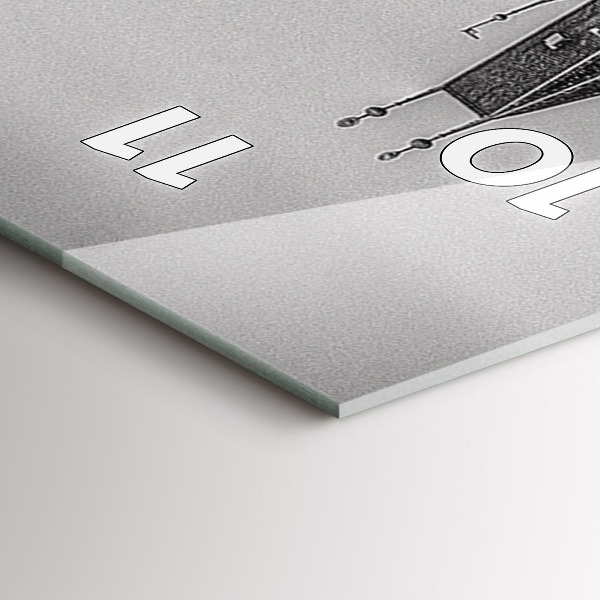 Reloj de vidrio vertical Vista del Puente de Carlos Praga - espejomat.es