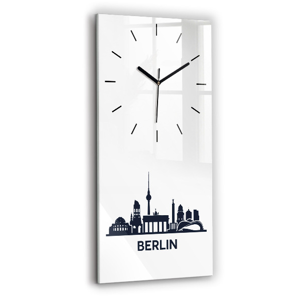 Reloj de cristal vertical Ilustración de la ciudad de Berlín - espejomat.es