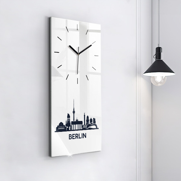 Reloj de cristal vertical Ilustración de la ciudad de Berlín - espejomat.es