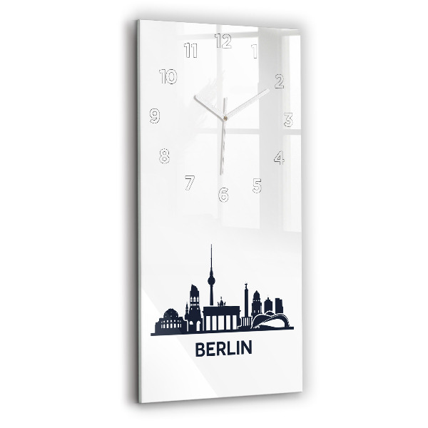 Reloj de cristal vertical Ilustración de la ciudad de Berlín - espejomat.es
