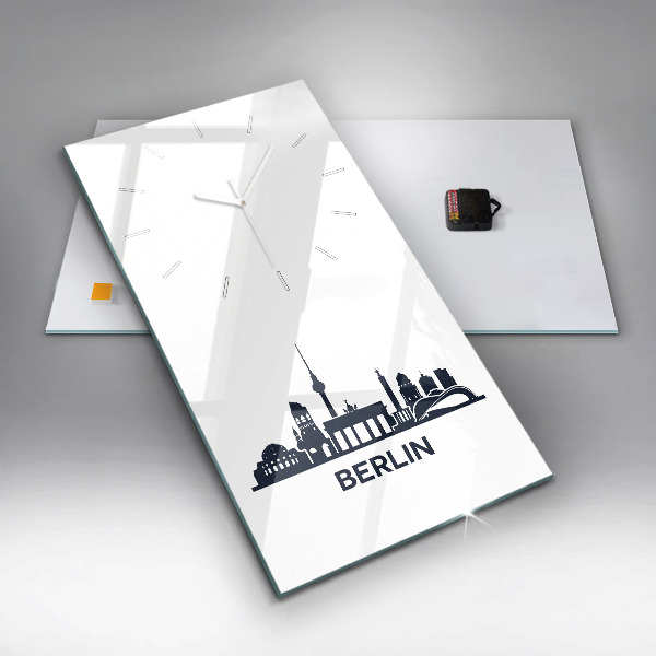 Reloj de cristal vertical Ilustración de la ciudad de Berlín - espejomat.es