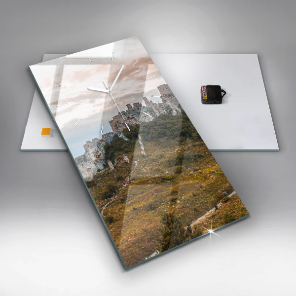 Reloj de cristal vertical Castillo de Spiš en Eslovaquia - espejomat.es