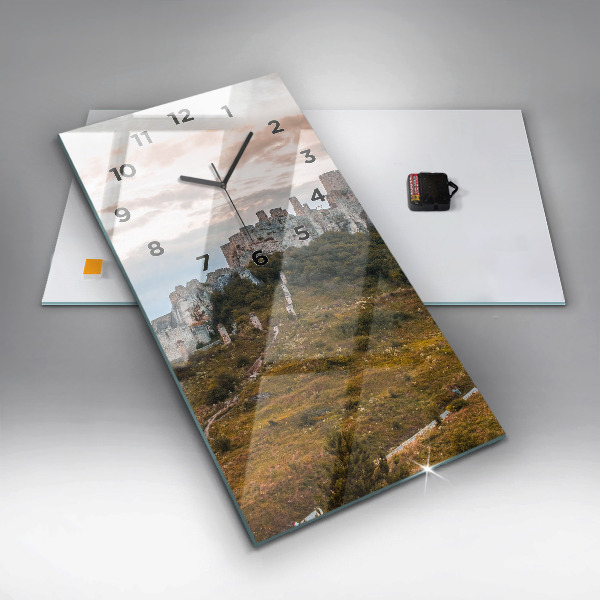 Reloj de cristal vertical Castillo de Spiš en Eslovaquia - espejomat.es