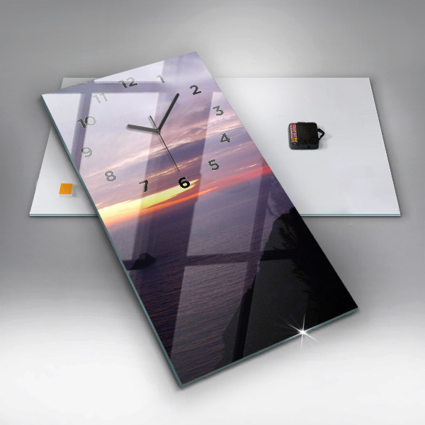 Reloj de cristal vertical Cabeza de piedra - espejomat.es